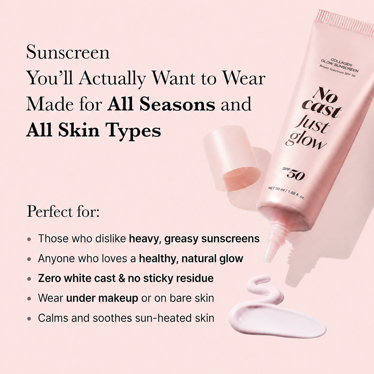 No Cast Just Glow - Collagen Sunscreen SPF 50